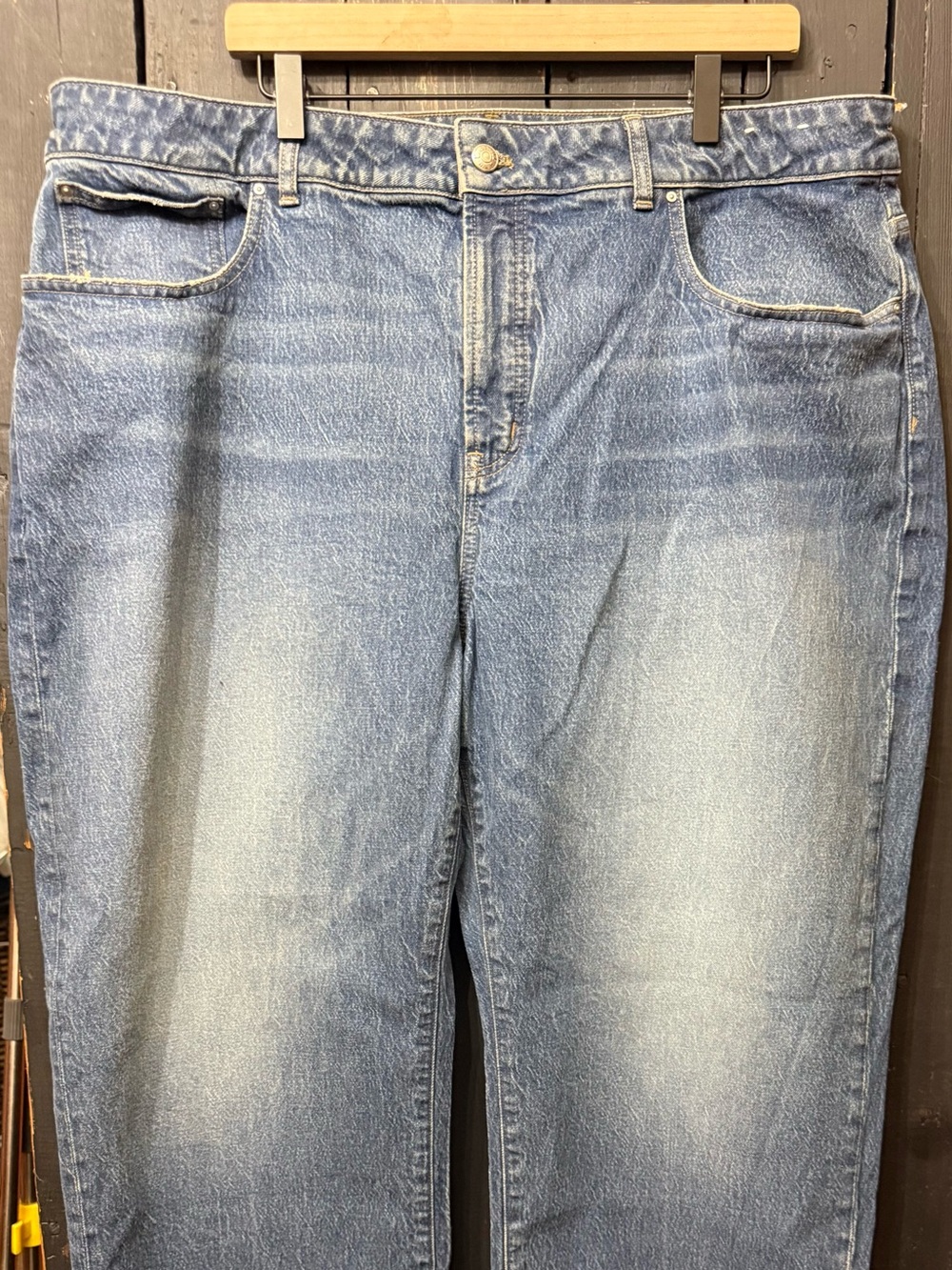 Madewell The Curvy Longline Straight Jean 20W Greendale Wash NW481 EUC